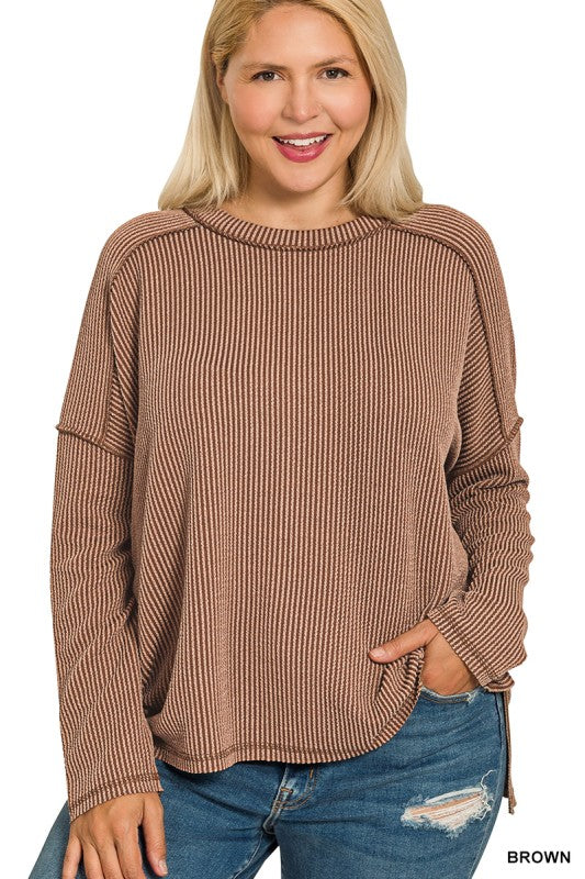 Ribbed Long Sleeve Top