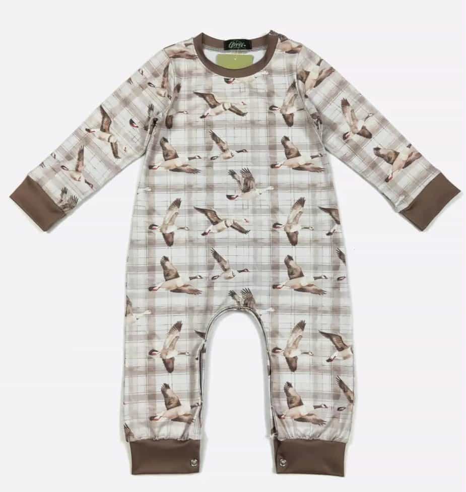 Plaid Mallard Boy Romper