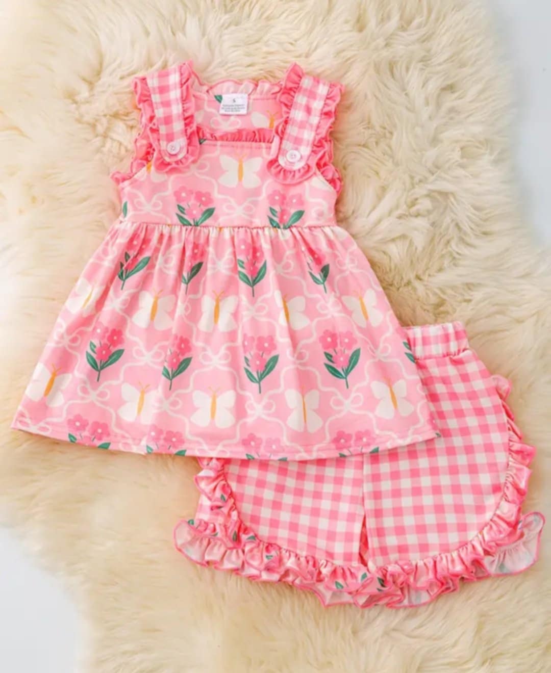 Butterfly & Floral Printed 2pc Set