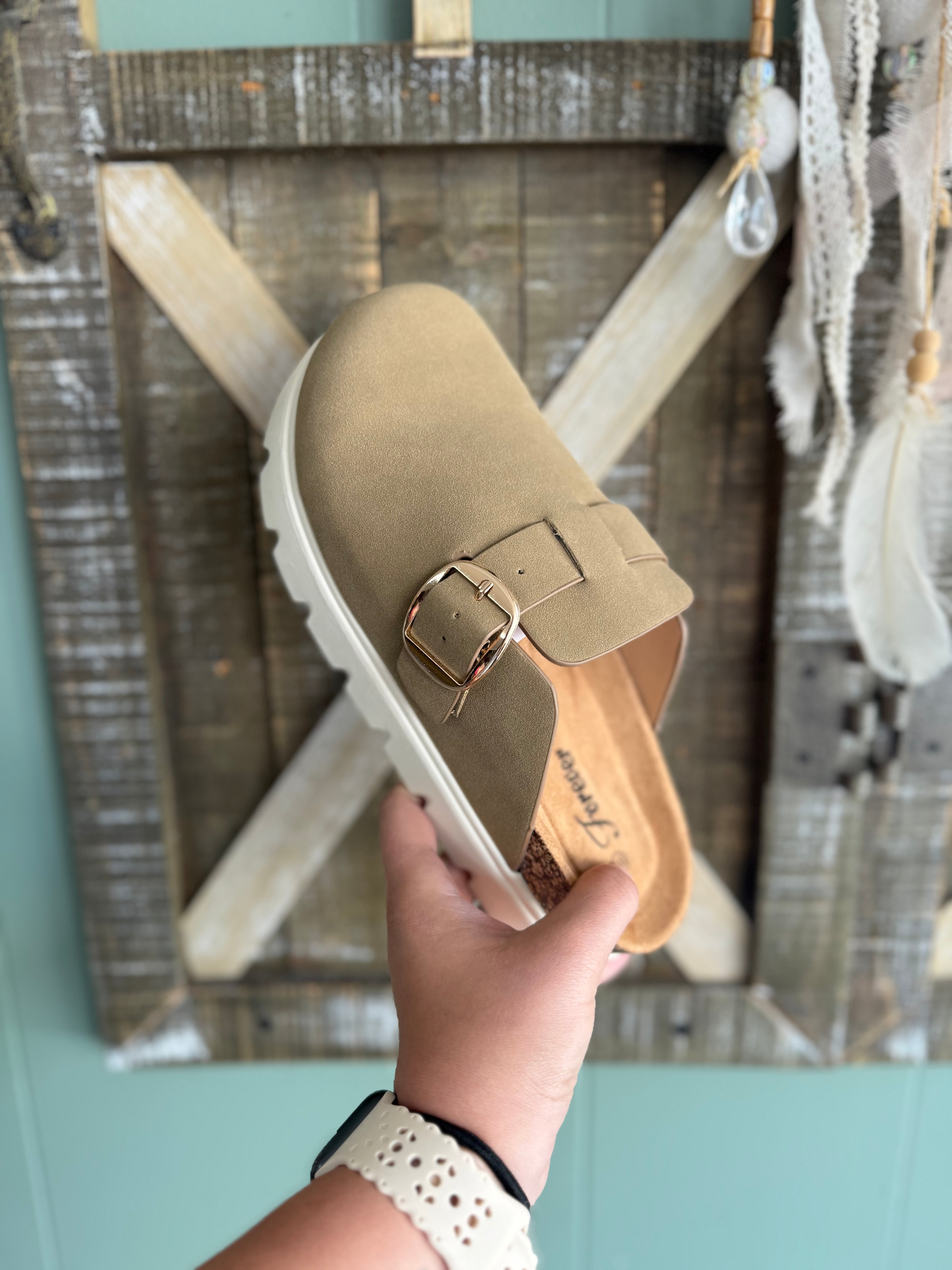 Dark Taupe Slides