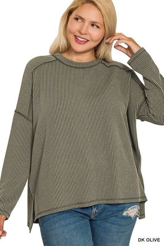 Ribbed Long Sleeve Top