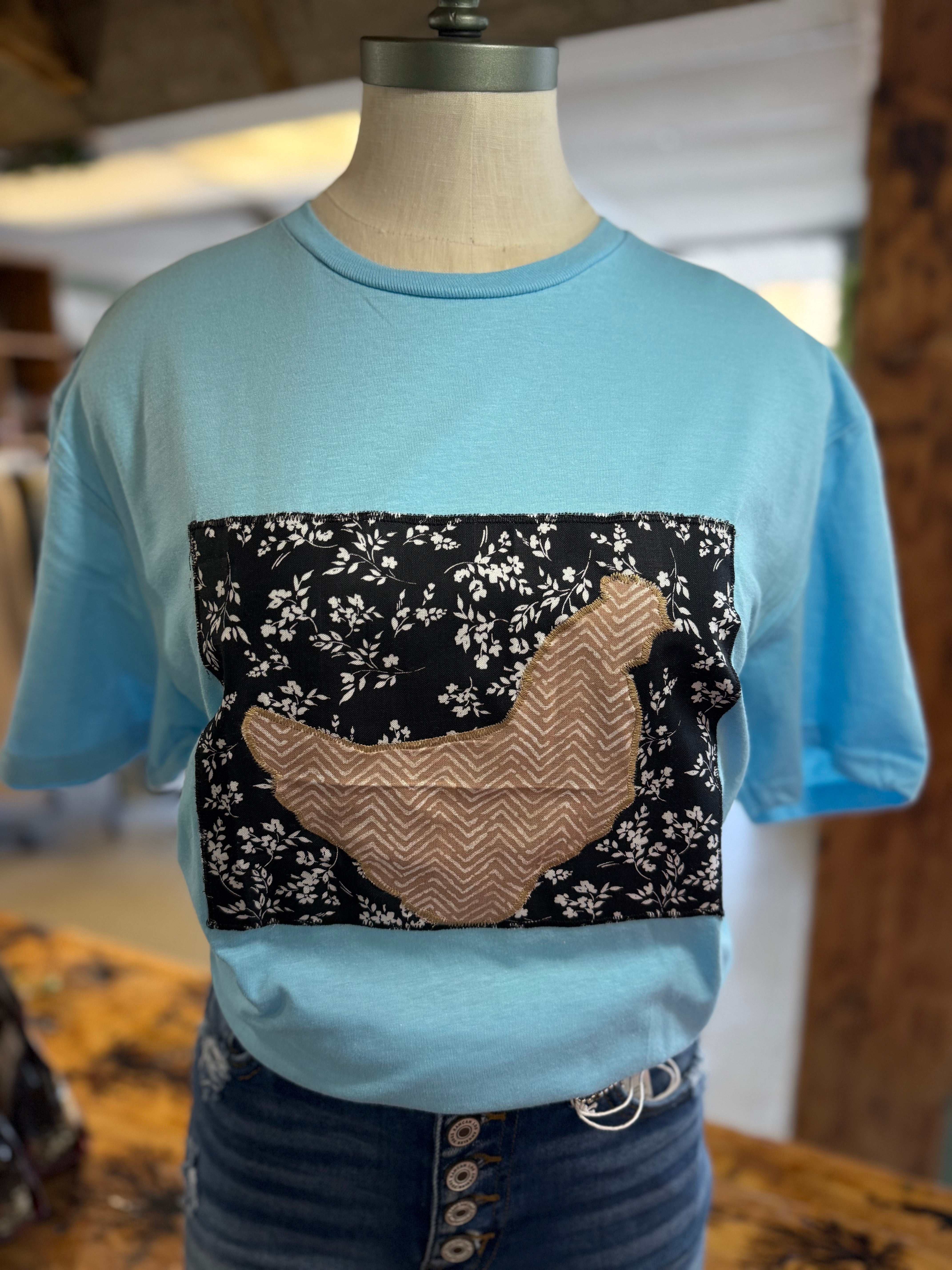 Chicken Floral Square