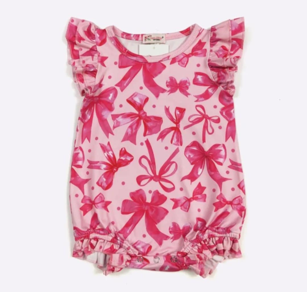 Pink Bow Romper