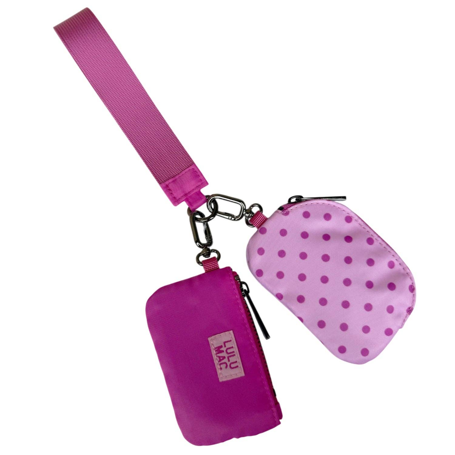 Pink/Hot Pink Dots Compact wrist wallet