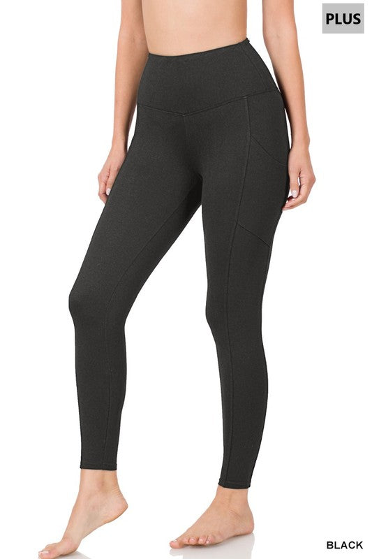 Plus Microfiber Full Length Leggings
