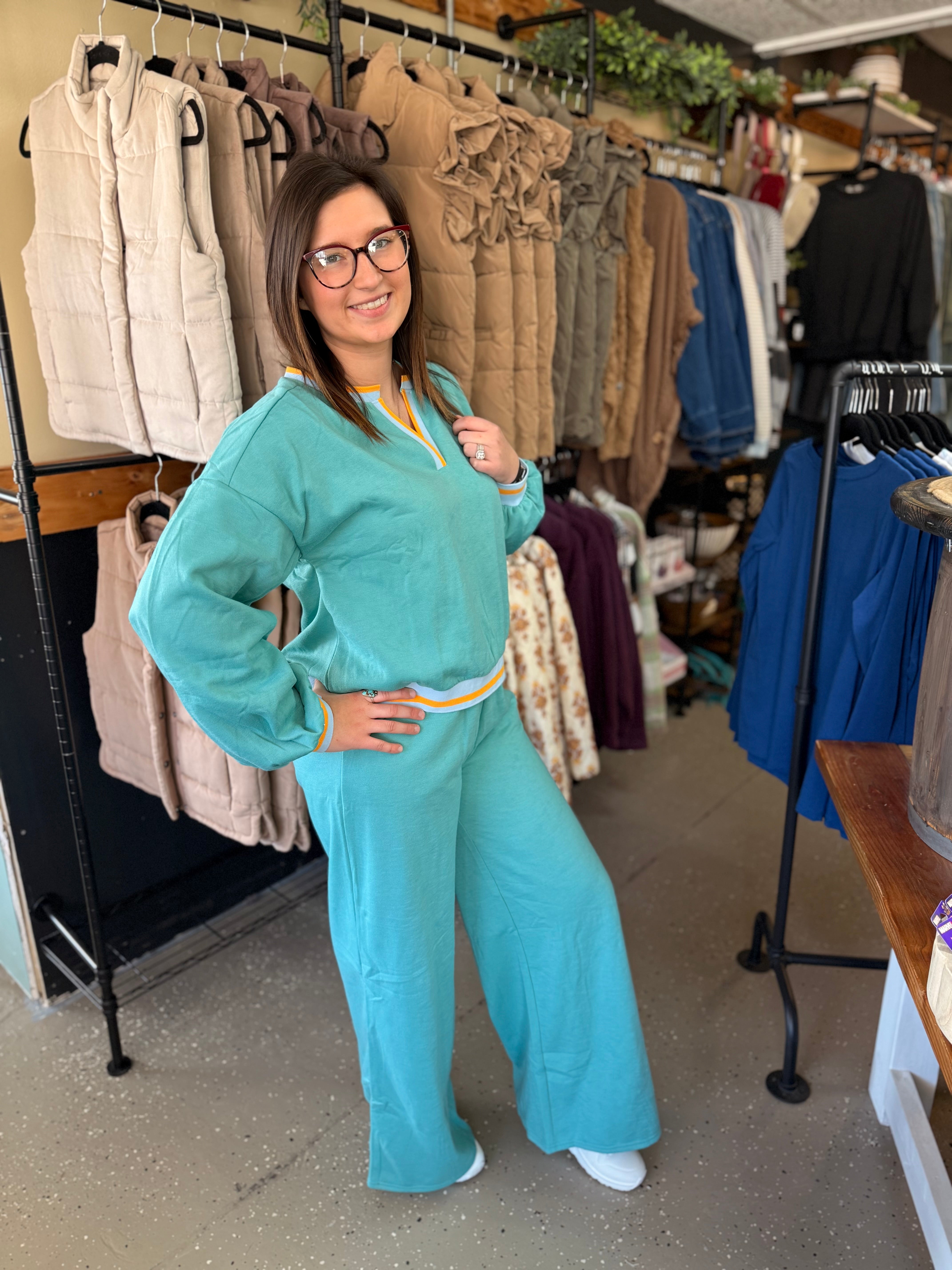 Color Block Band Detailed Pants