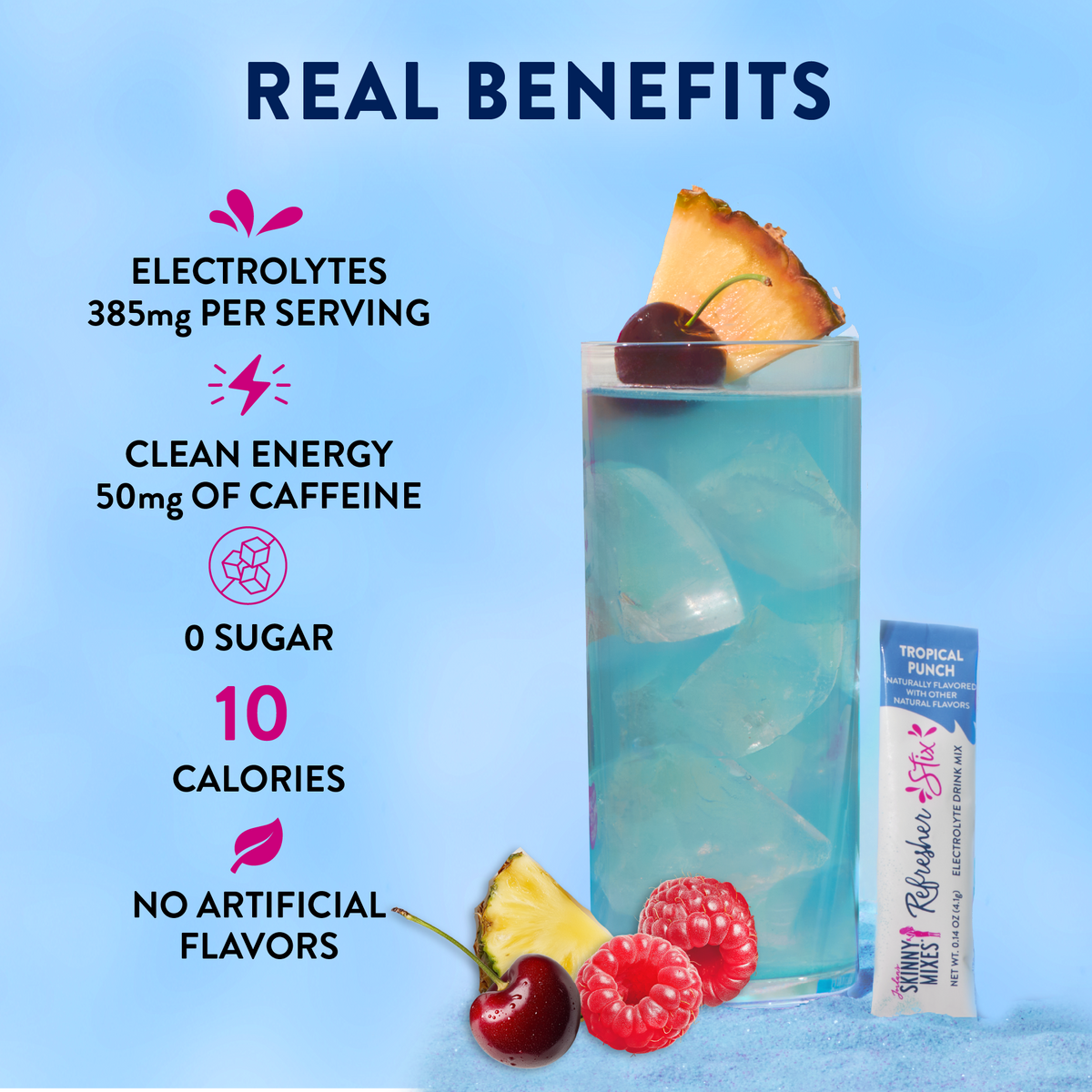 Skinny Mixes Refresher Stix- Tropical Punch