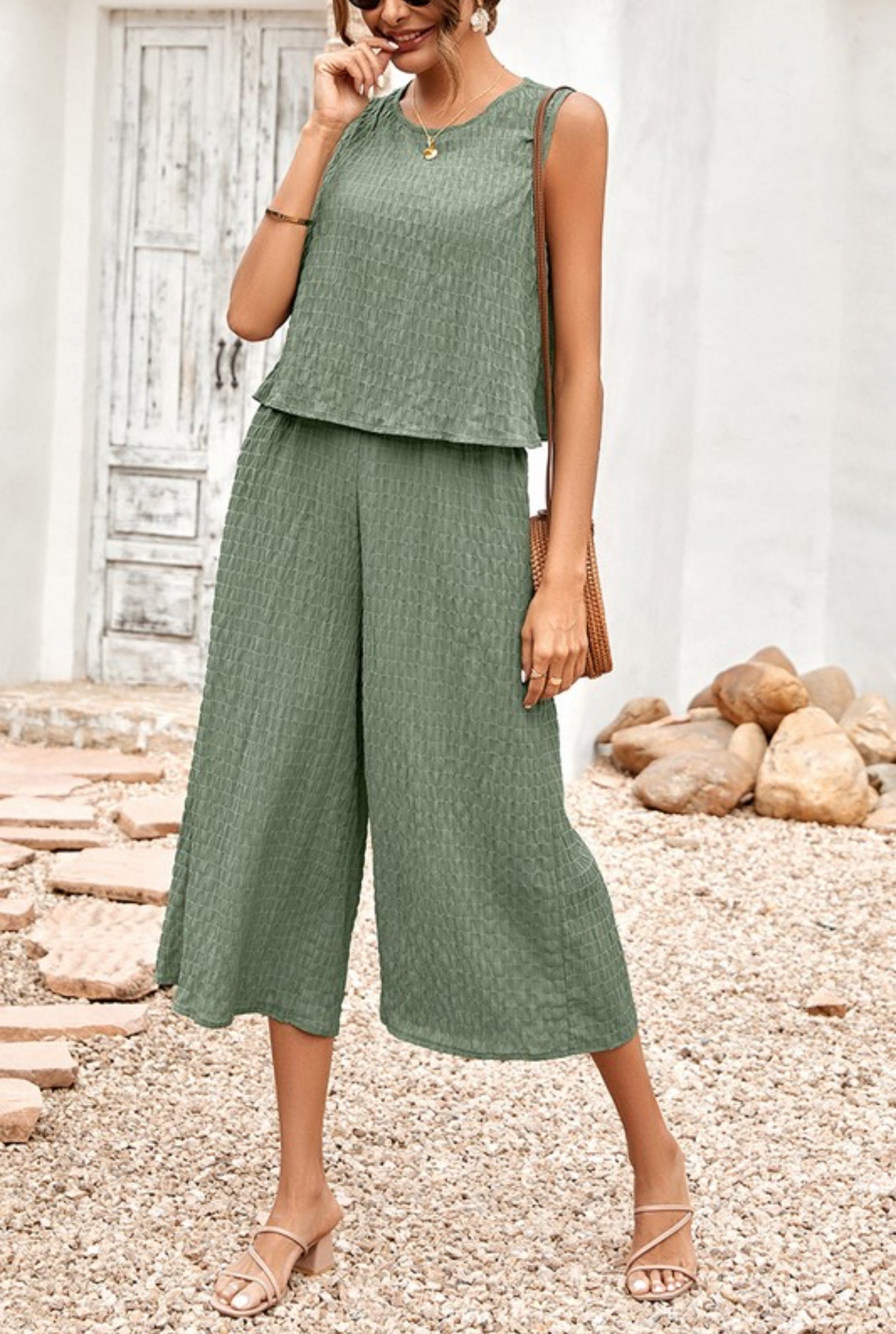 Solid Wide Leg Jumpsuit