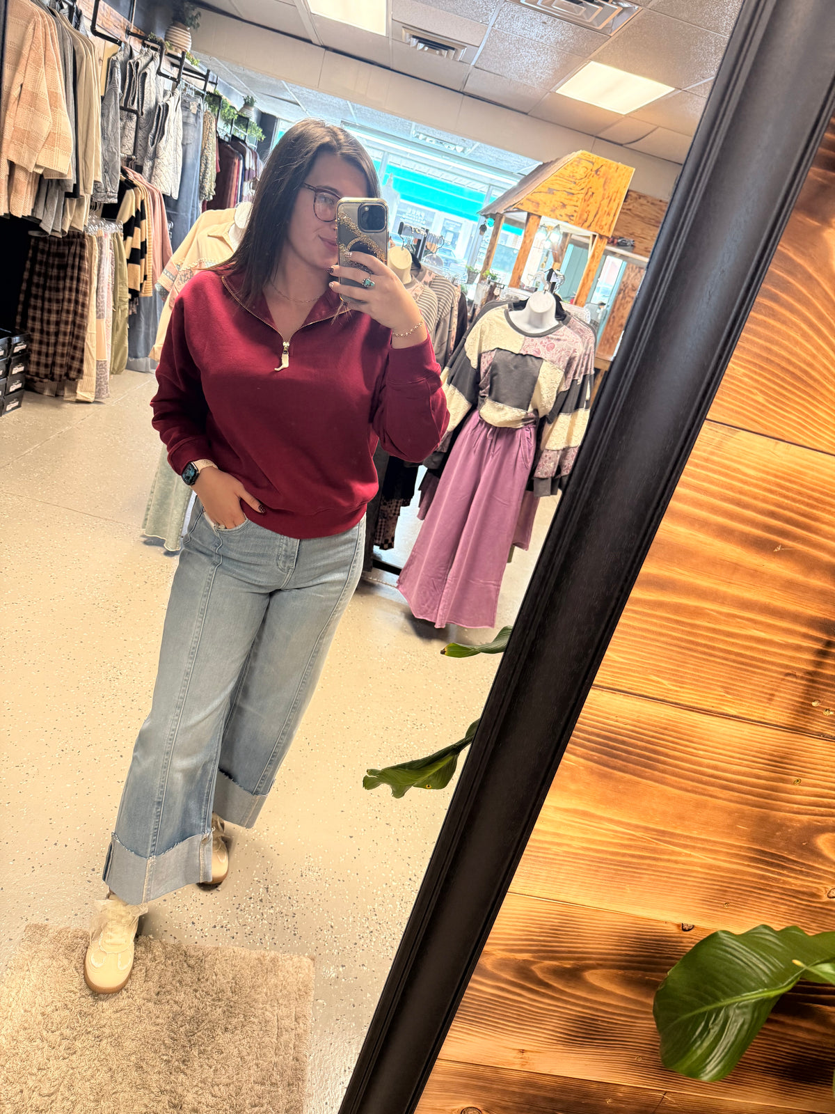 INSEAM TRANSFORM MID RISE WIDE LEG JEANS