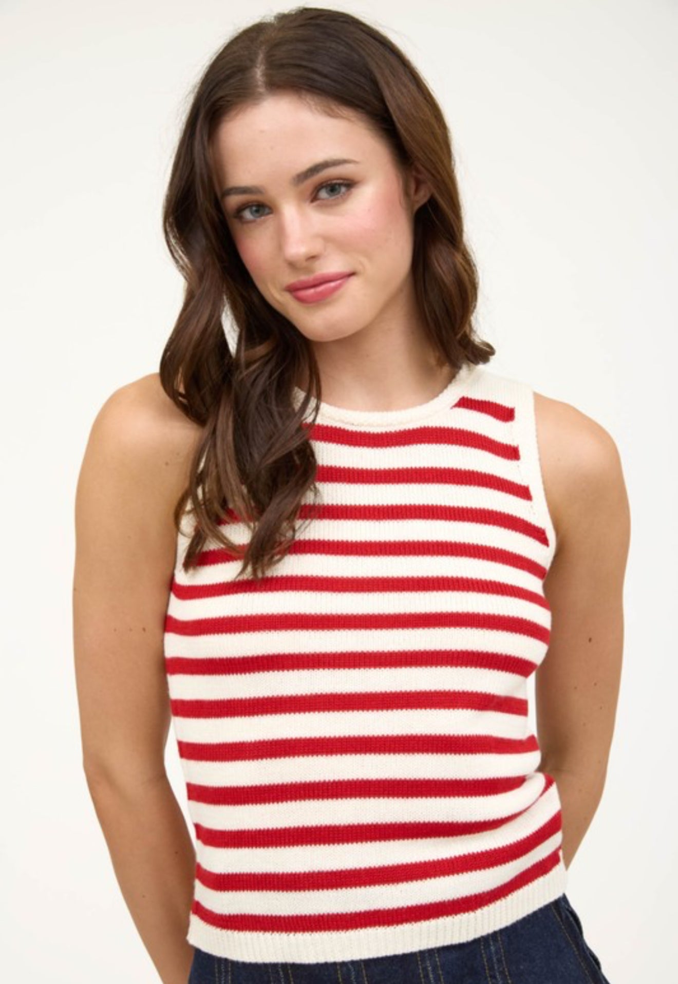 Stripe Sweater Tank Top