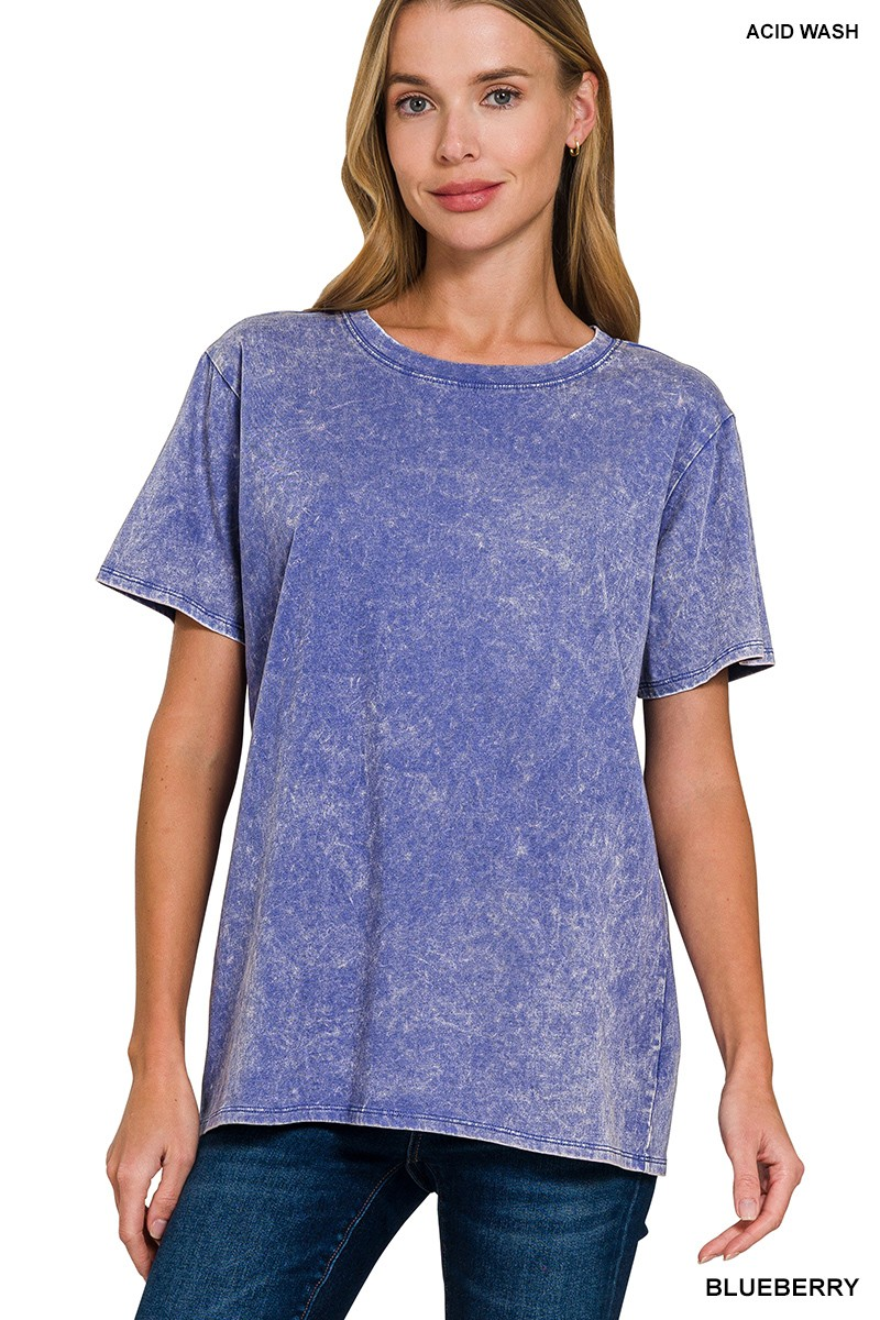Washed Short Sleeve Top