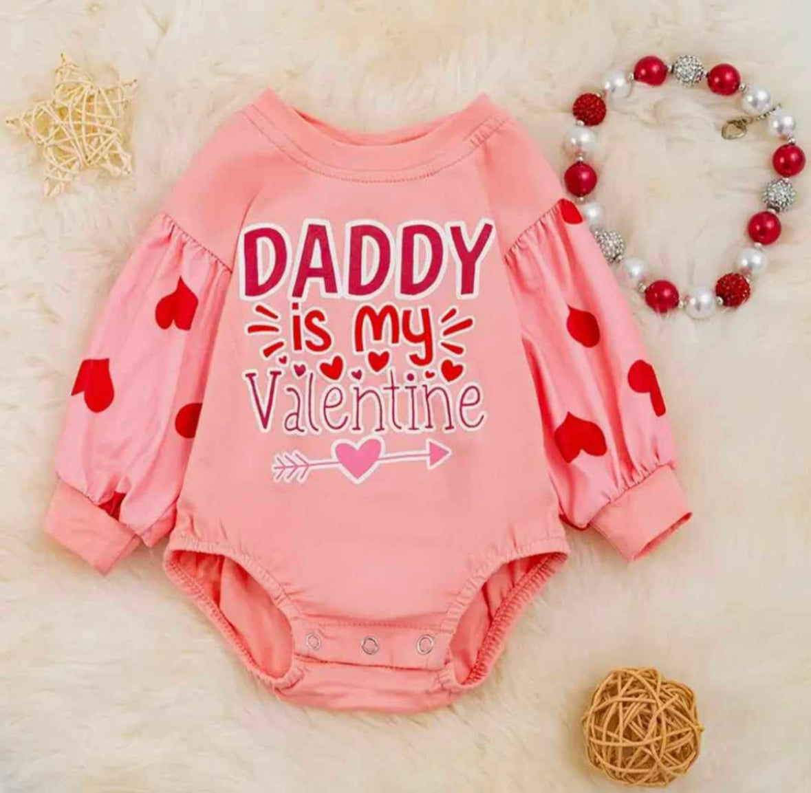 Kid's Dad is my Valentine Onesies