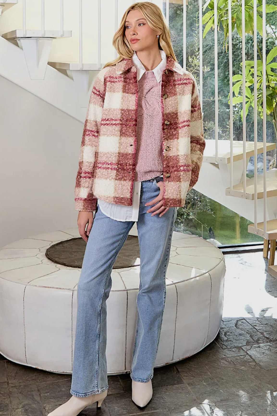 Plaid Button Down Shacket