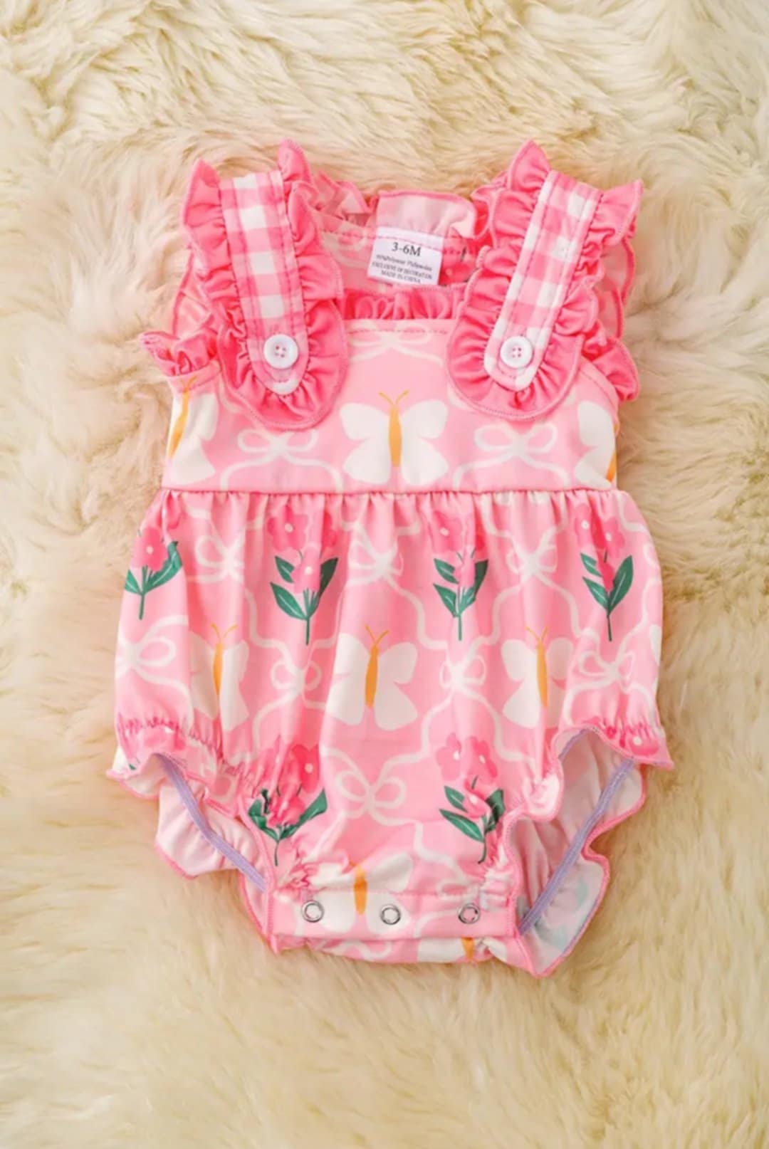 Butterfly floral Print onesie