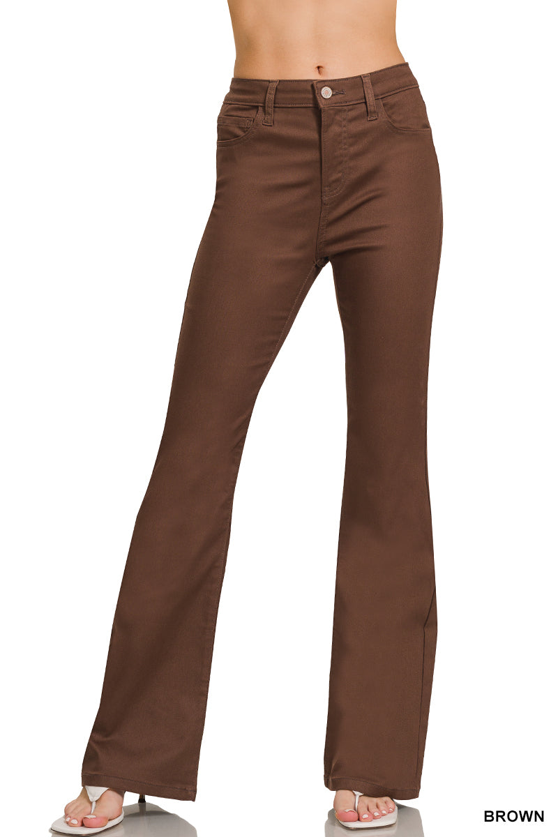 High-rise Bootcut Color Denim Pants