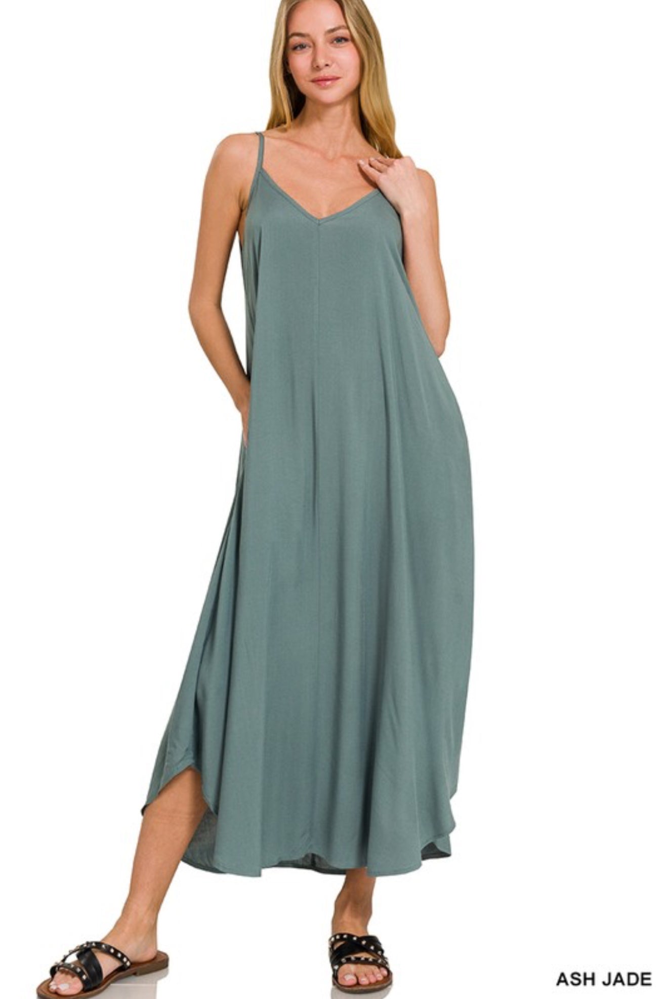 Cami Midi Dress W/ Pockets