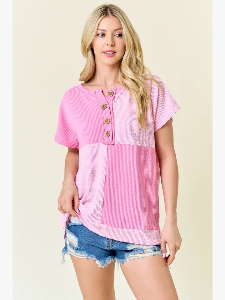 Haleys Check Mate Ribbed Top