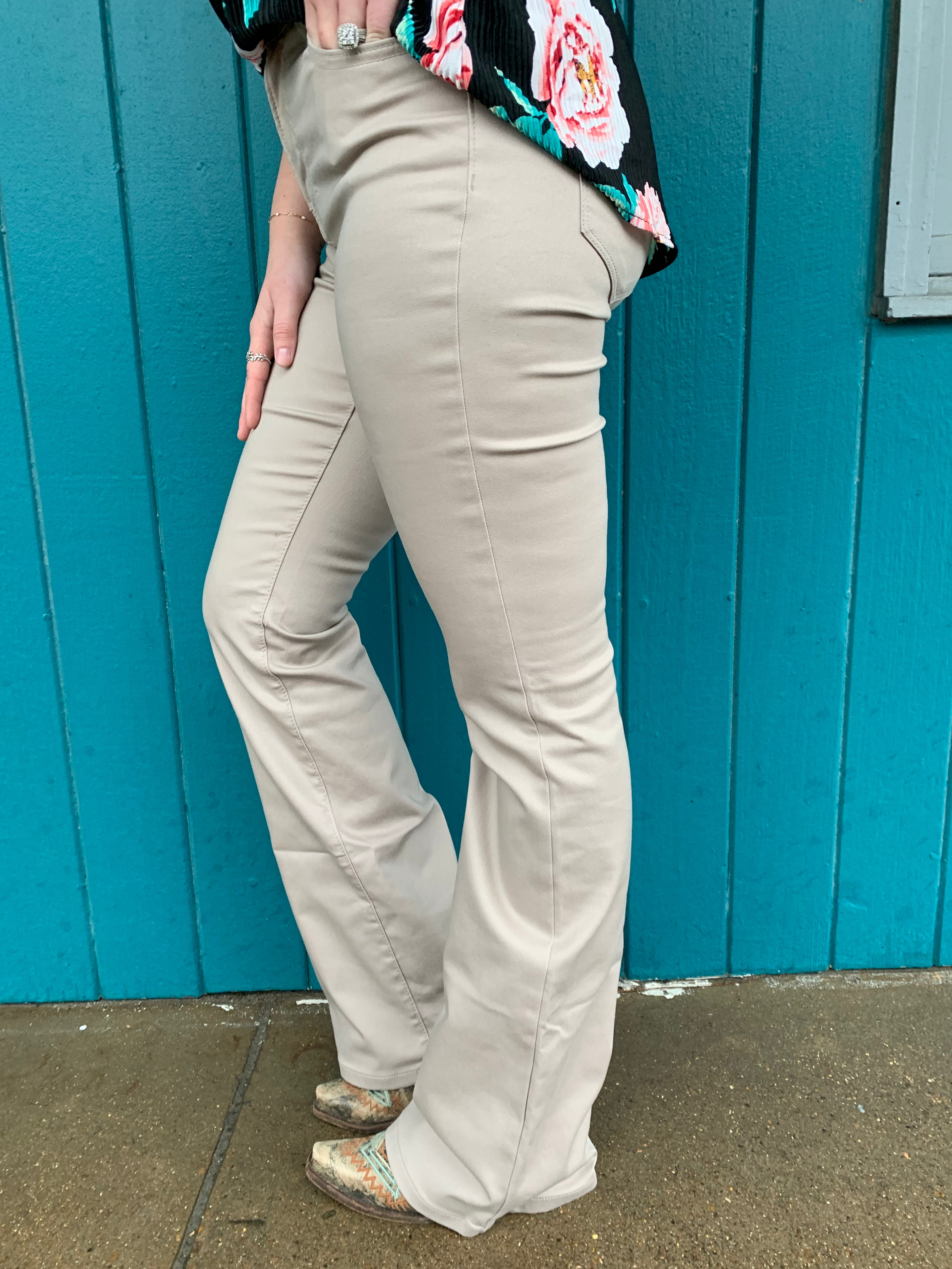 High-rise Bootcut Color Denim Pants