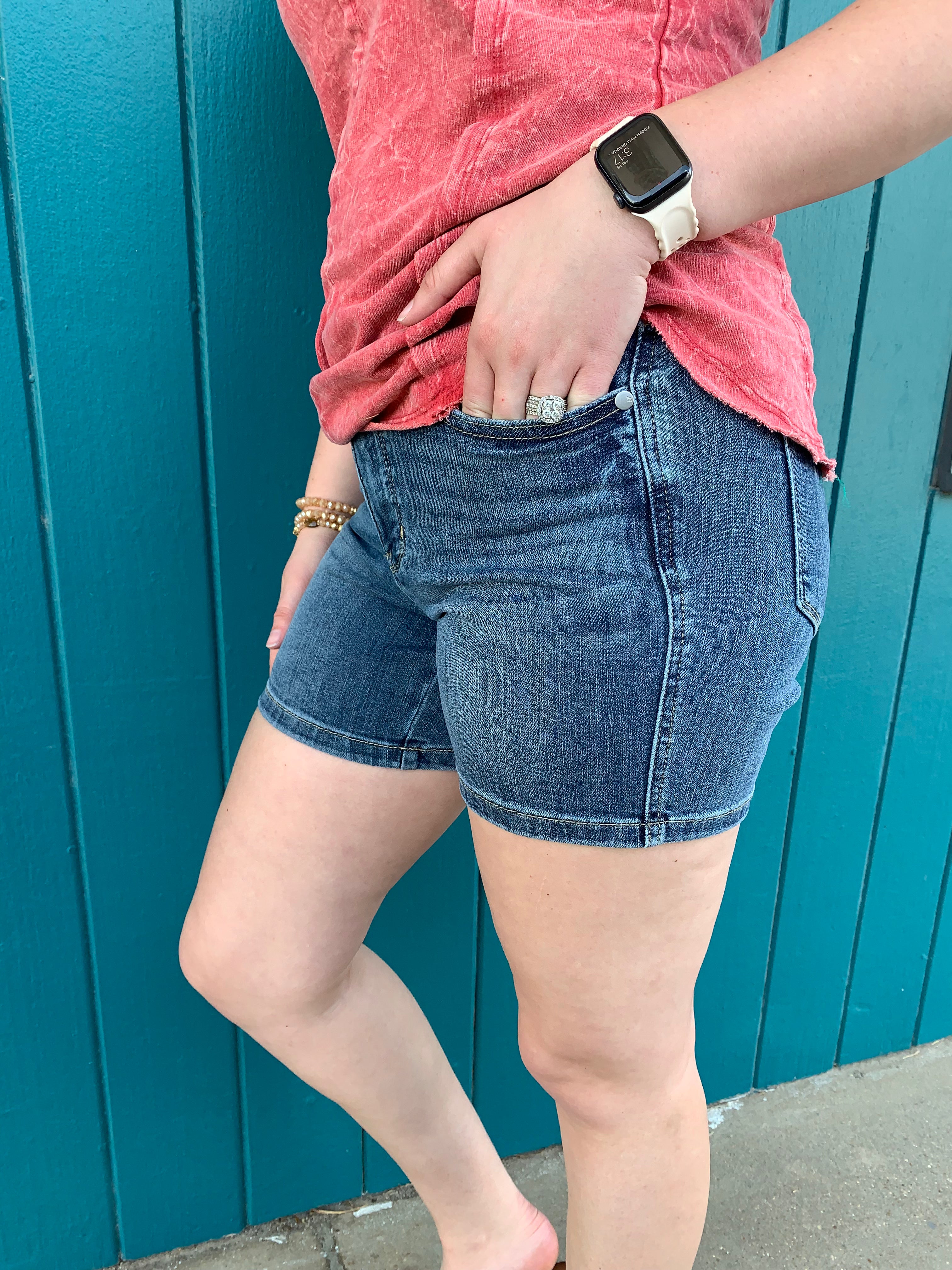 Tummy Control Mid Length Shorts