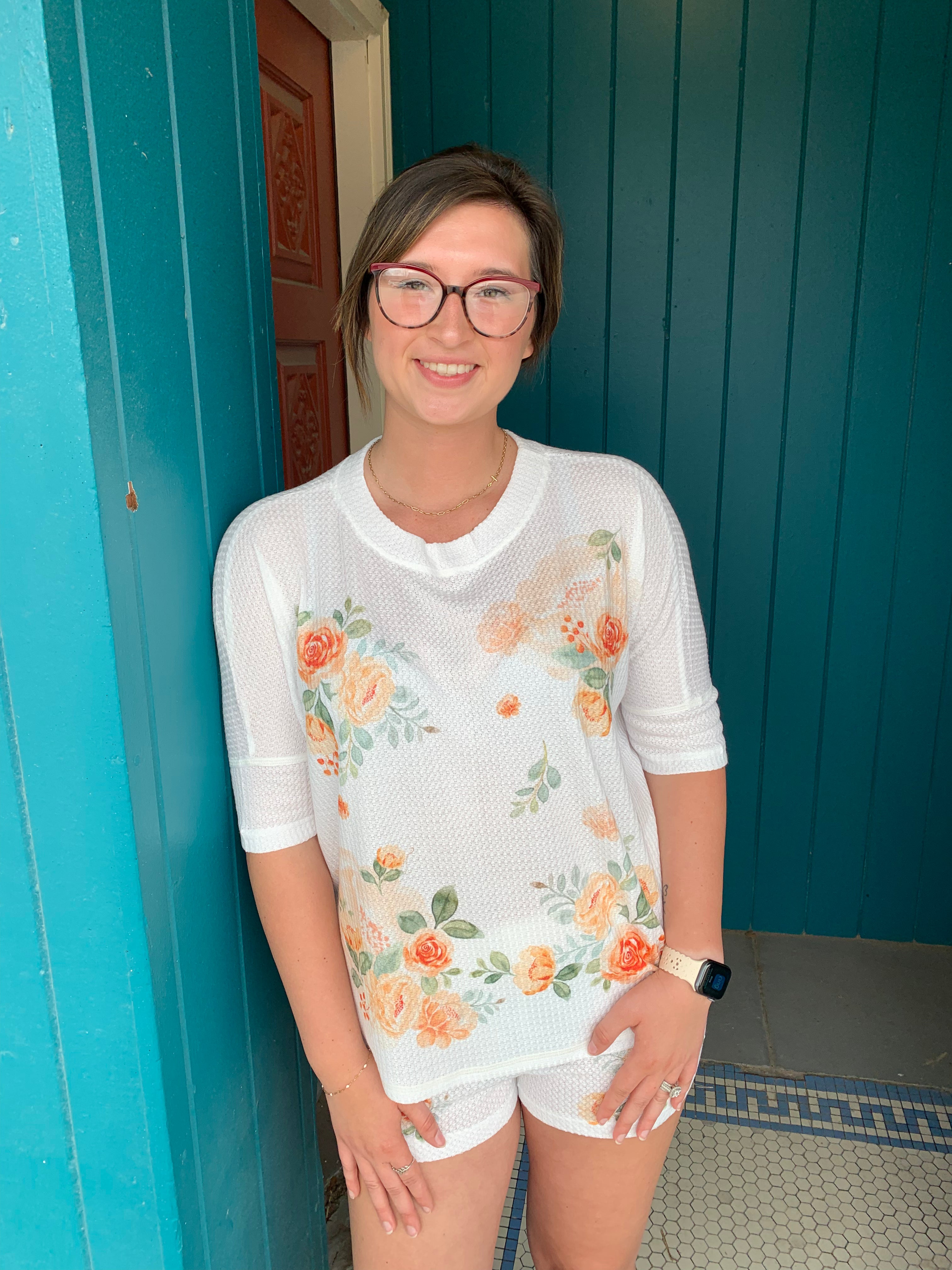 Breathable Floral Waffle Set