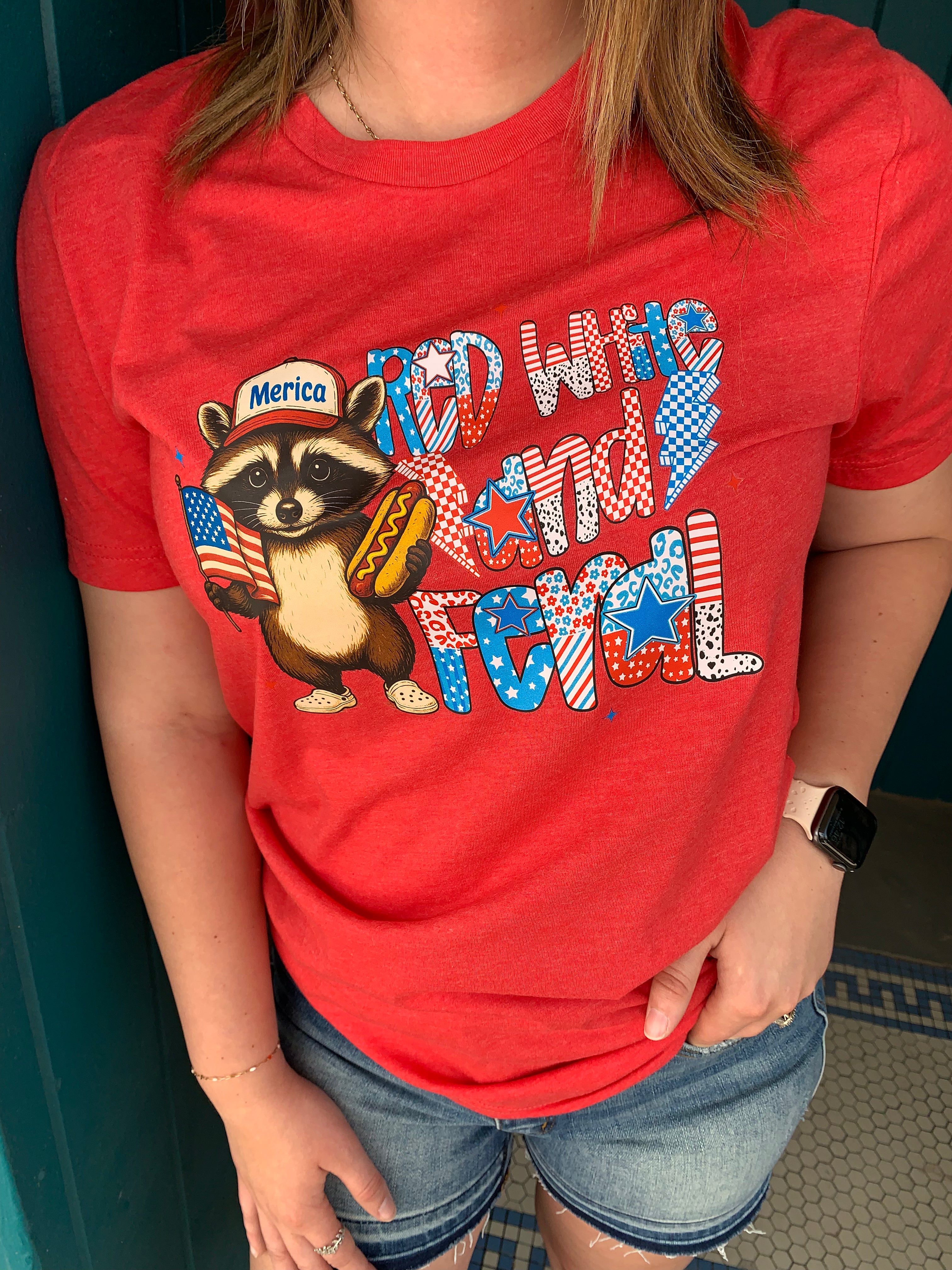 Red White and Feral T-shirt
