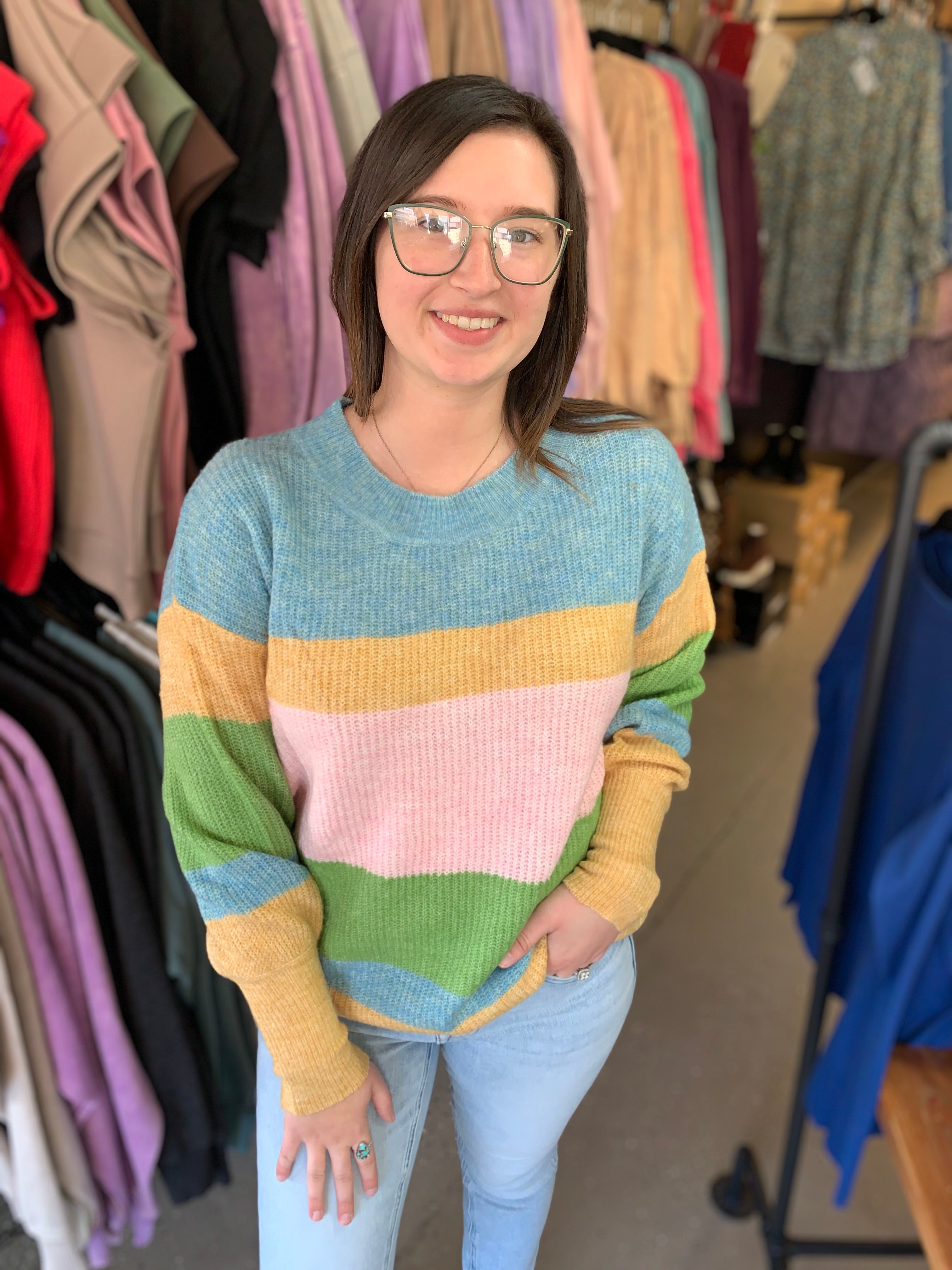 Stripe Pullover Sweater