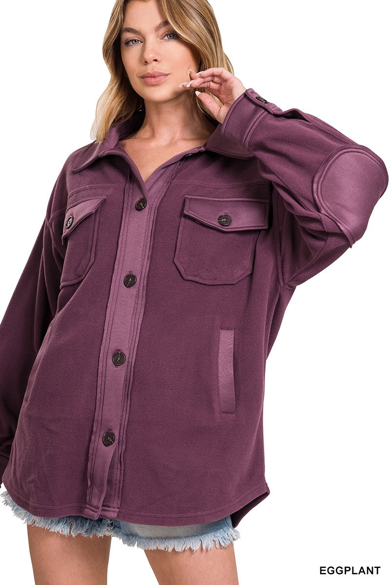 Oversized Basic Fleece Shacket