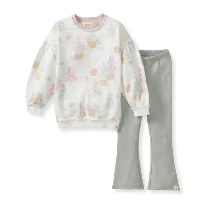 Kid Pretty Pine Farm Organic Sweatshirt & Pants Set