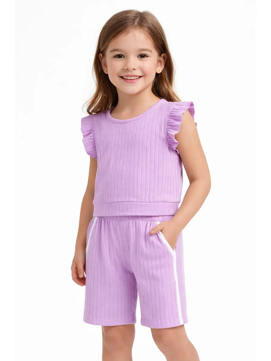 Lilac Toddler 2pc Bermuda Short Set