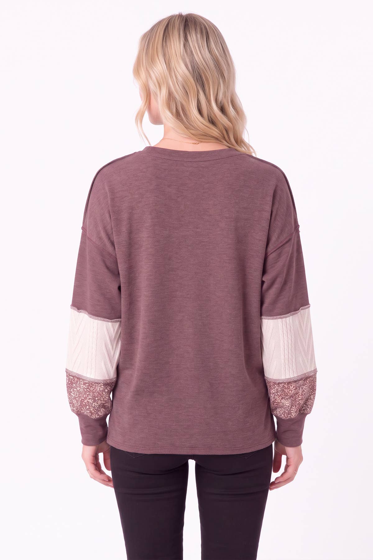 Patchwork Color Block Knit Top