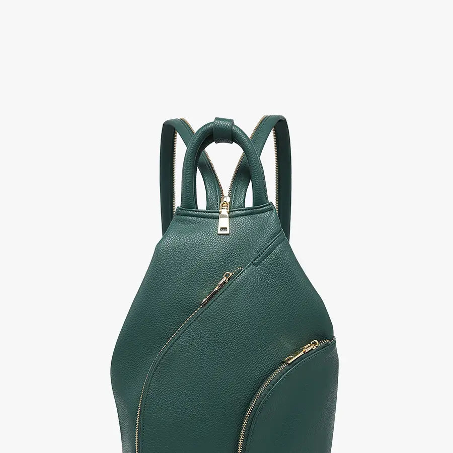 Maura Diagonal Zipper Backpack
