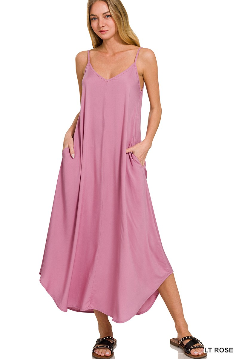 Cami Midi Dress W/ Pockets