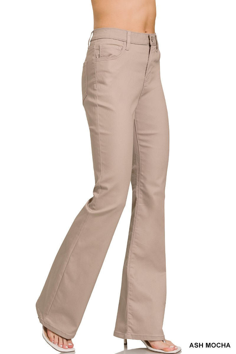 High-rise Bootcut Color Denim Pants