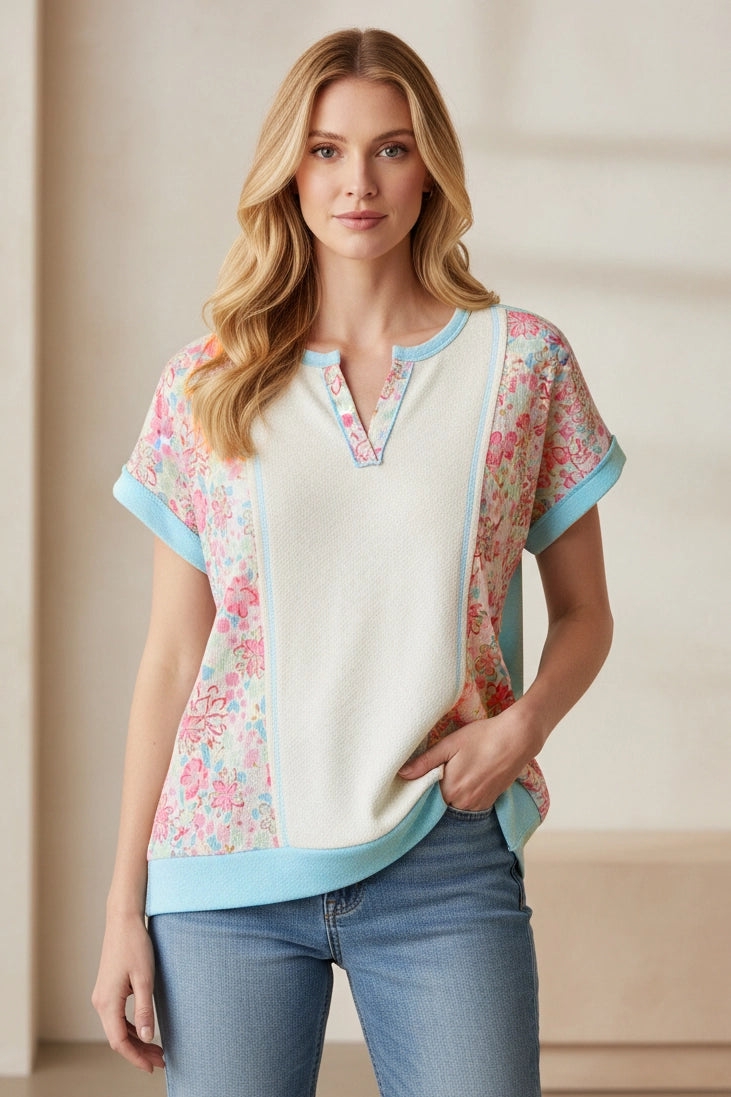 V-neck Floral Top