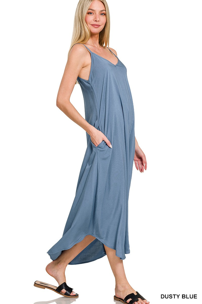 Cami Midi Dress W/ Pockets