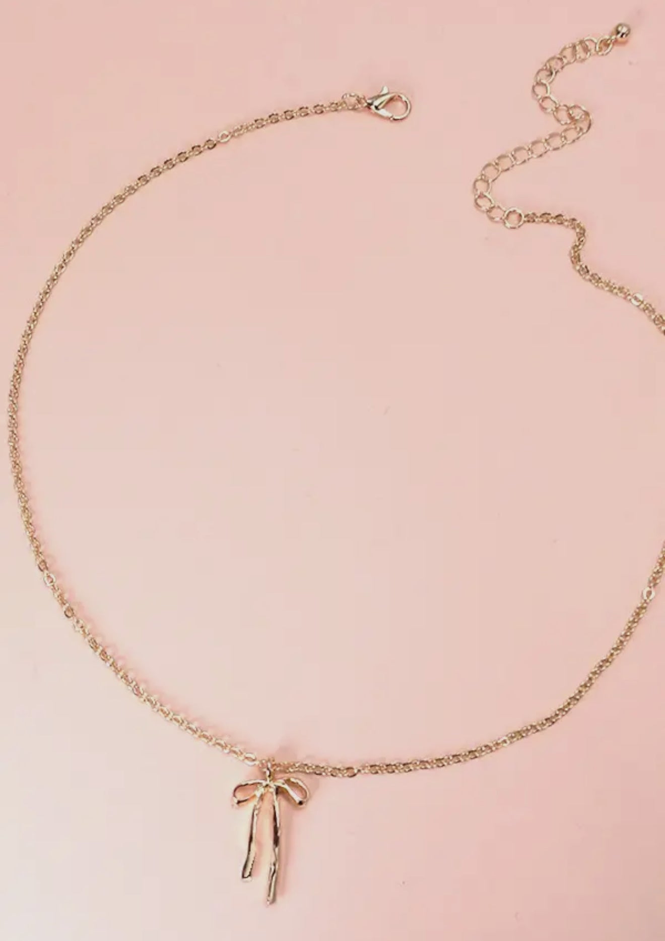 Authentic Long Bow Ribbon Necklace