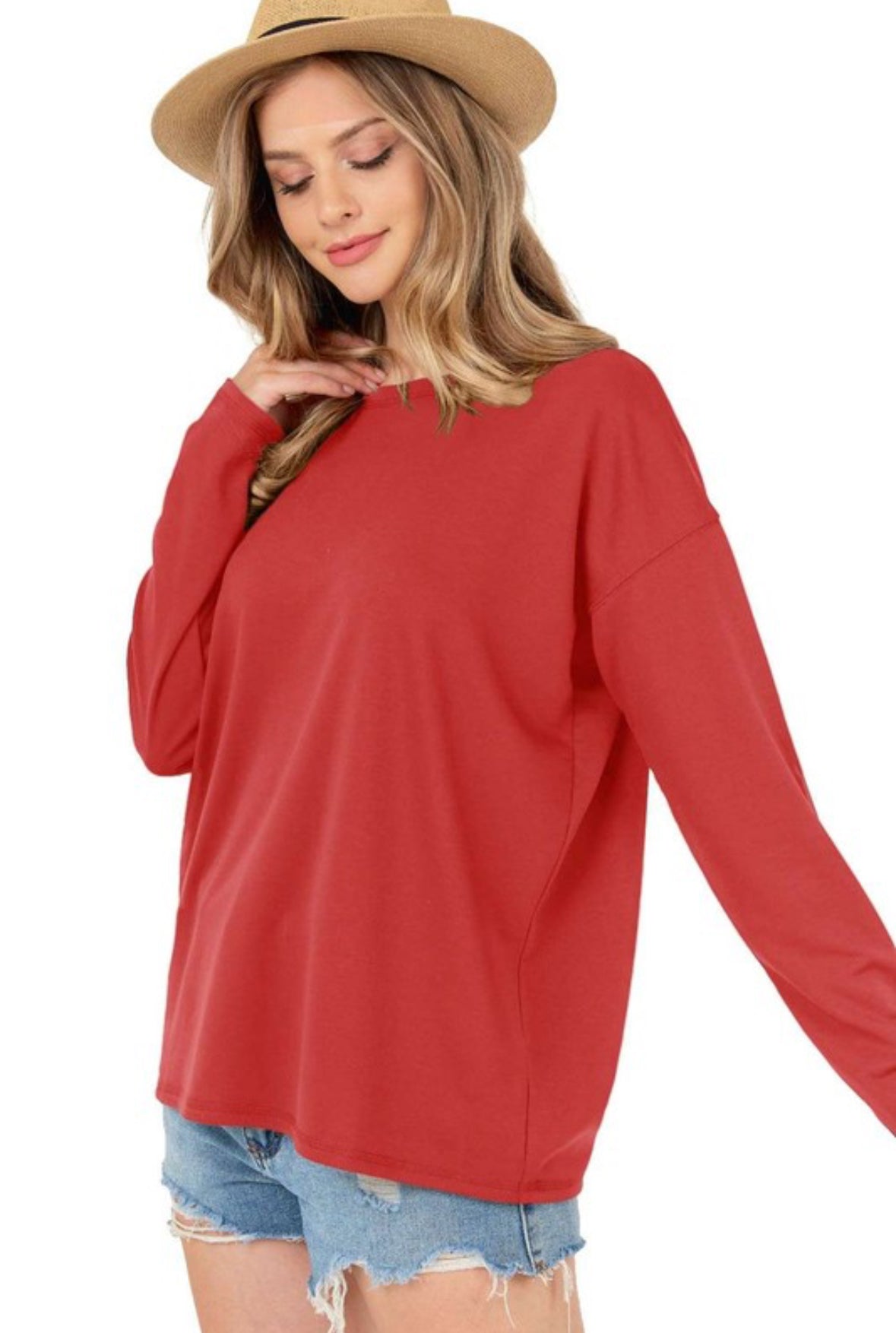 Long Sleeve Round Neck Top