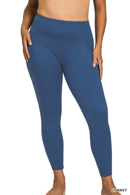 Plus Microfiber Full Length Leggings