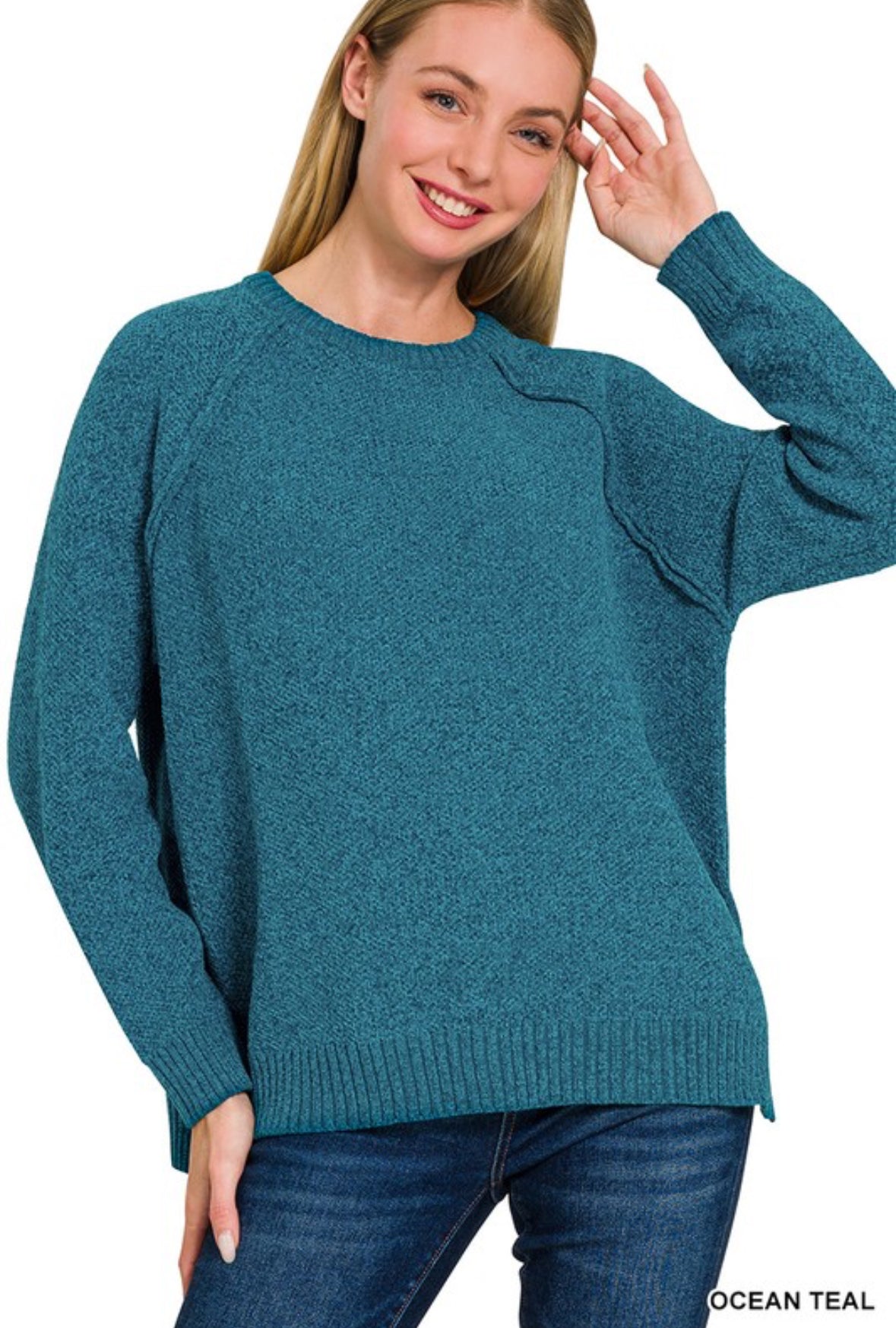 Chenille Raglan Sweater