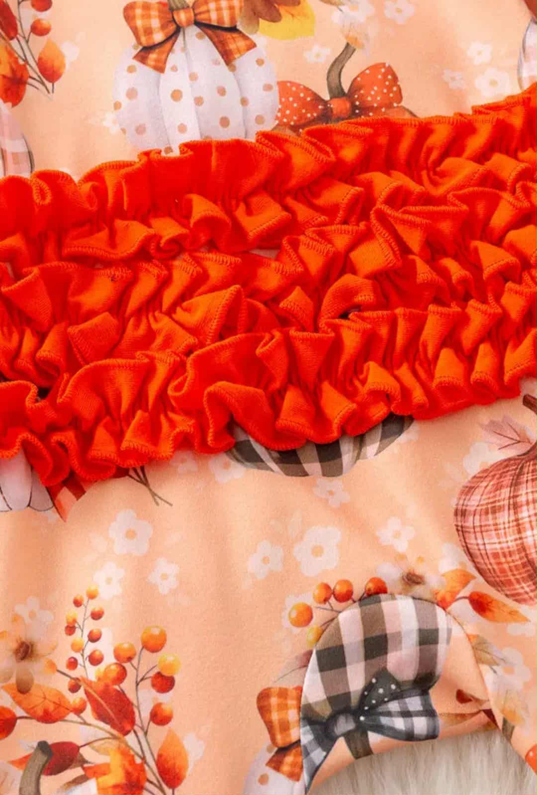Pumpkin Coquette baby onesie