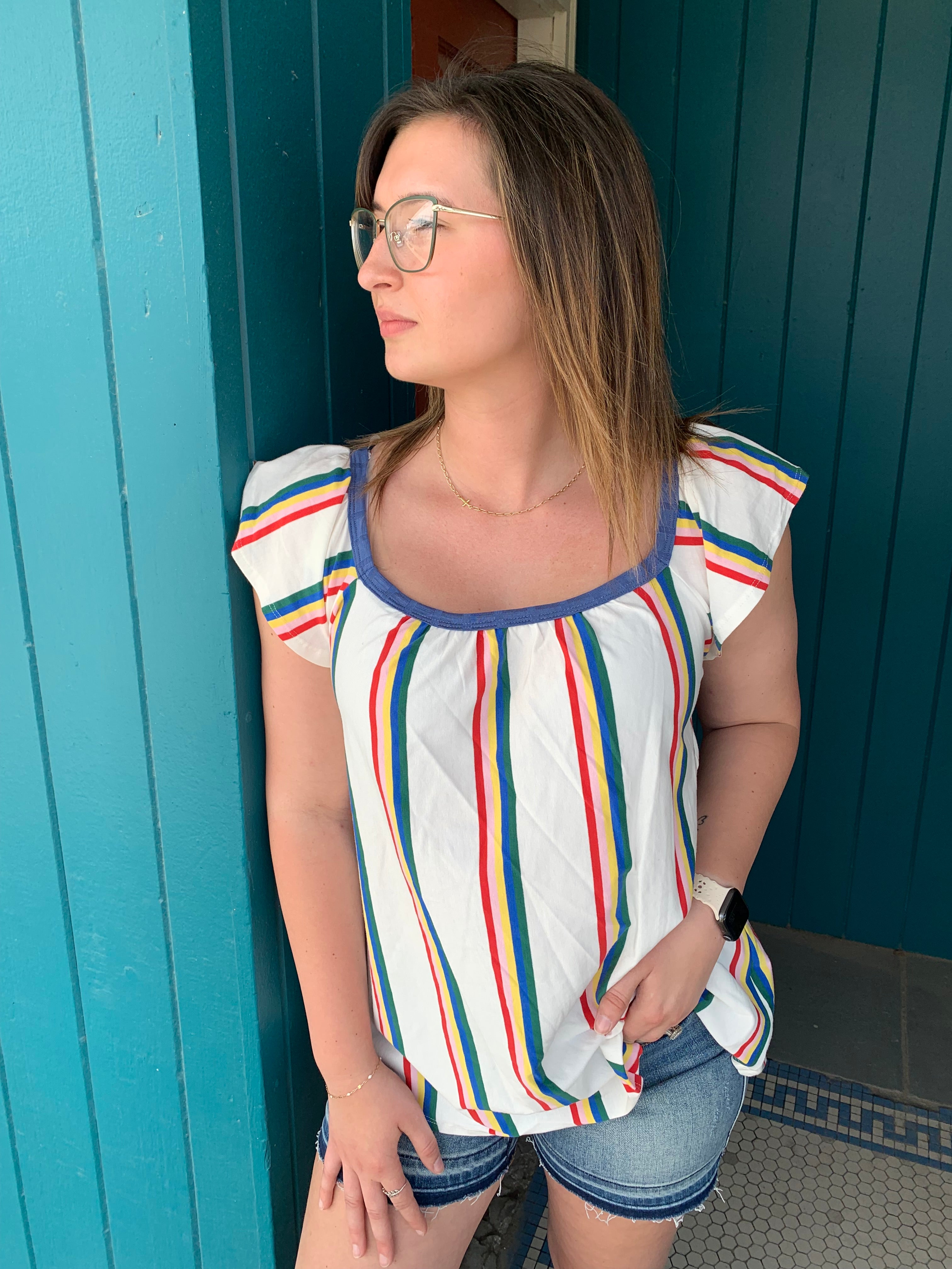 Multi Color Stripe Top