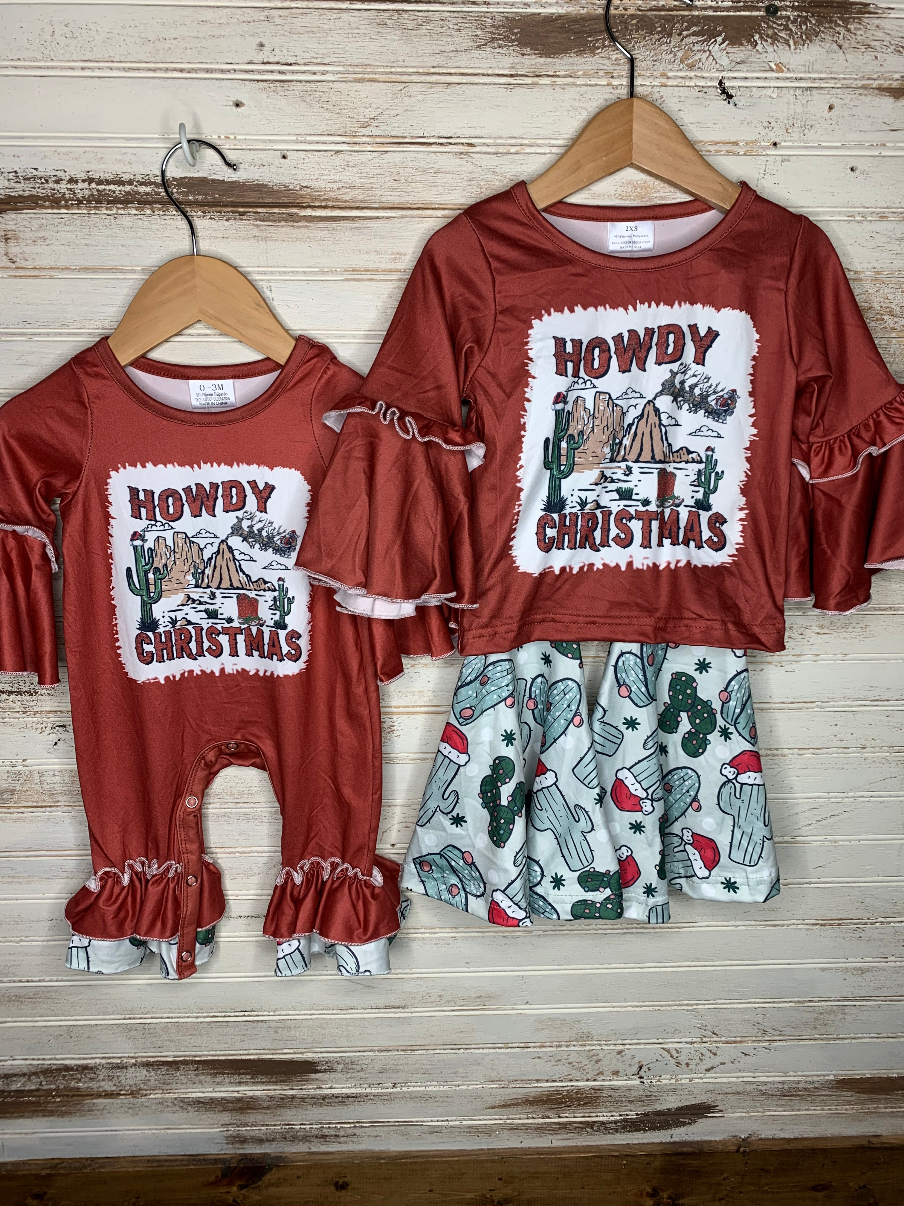 Kid's Howdy Christmas Romper