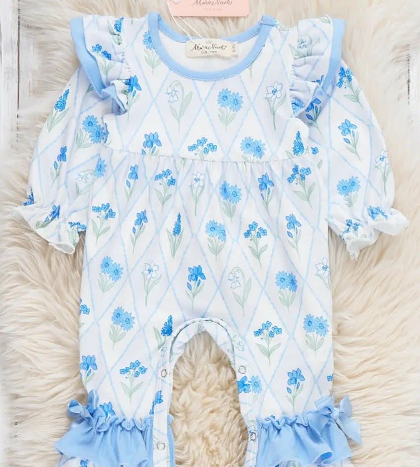 Garden Glimmer Ruffle Romper