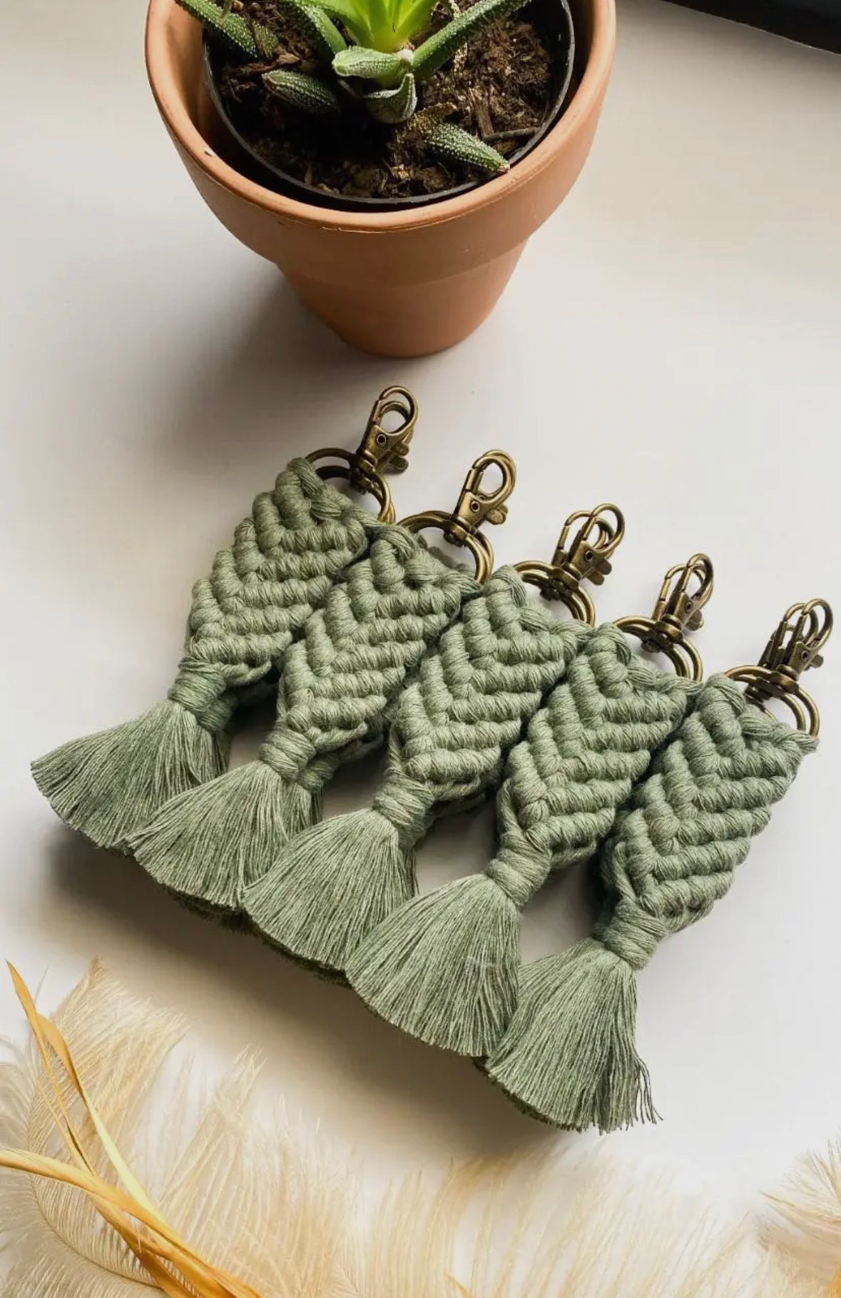 Macrame Keychains/ Wristlets