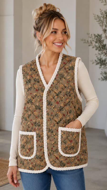 OLIVE Printed Vest