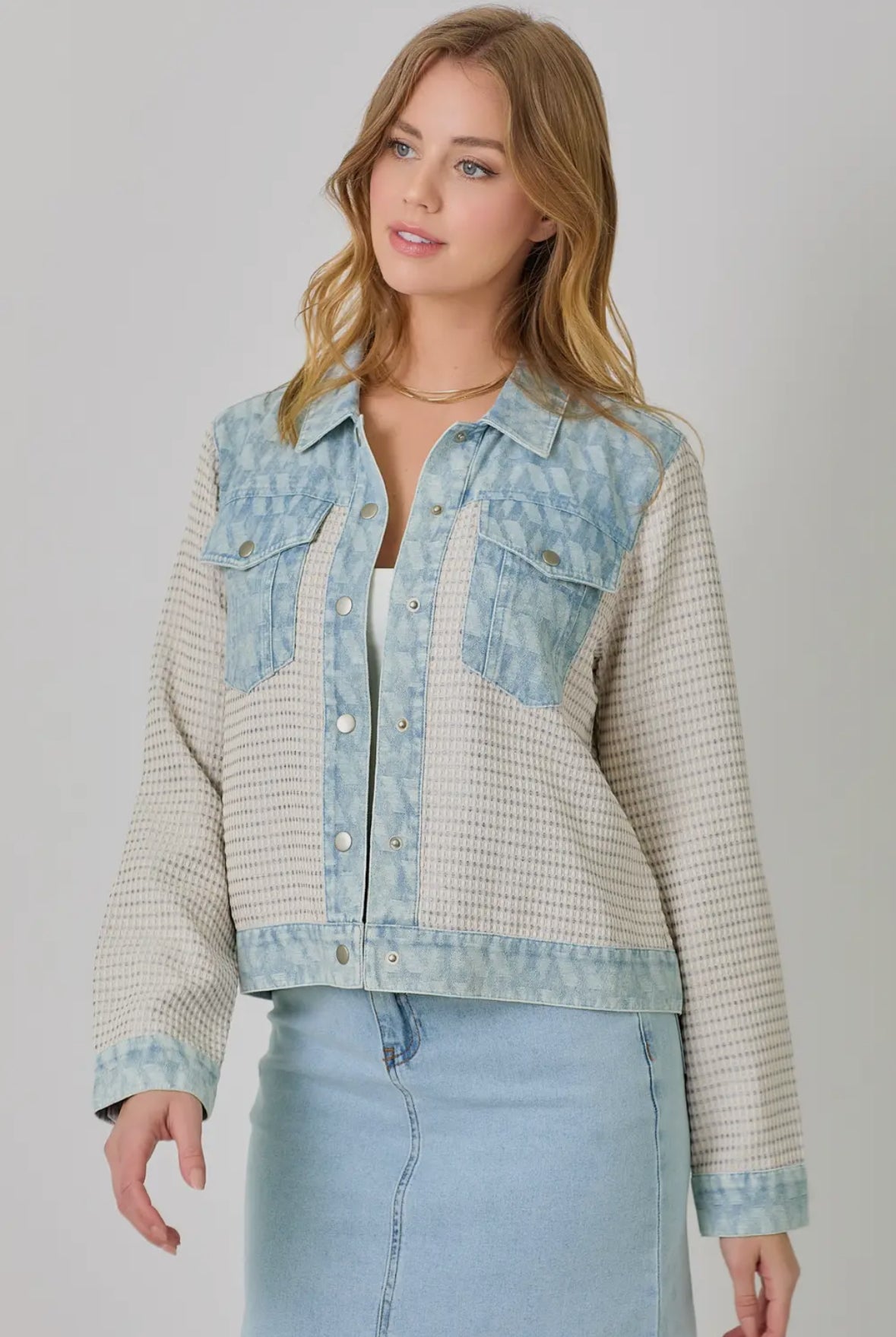 Mélange White Denim Jacket