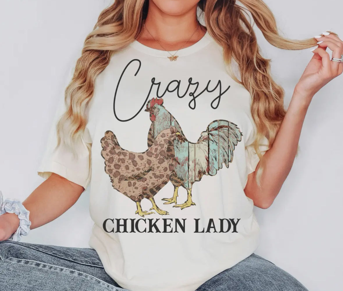 Crazy Chicken Lady T-shirt