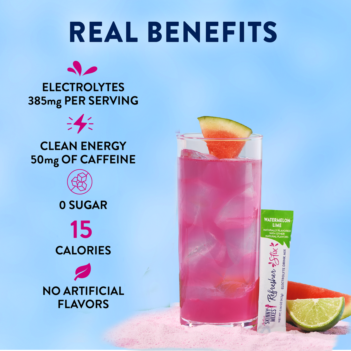 Skinny Mixes Refresher Stix- Watermelon Lime