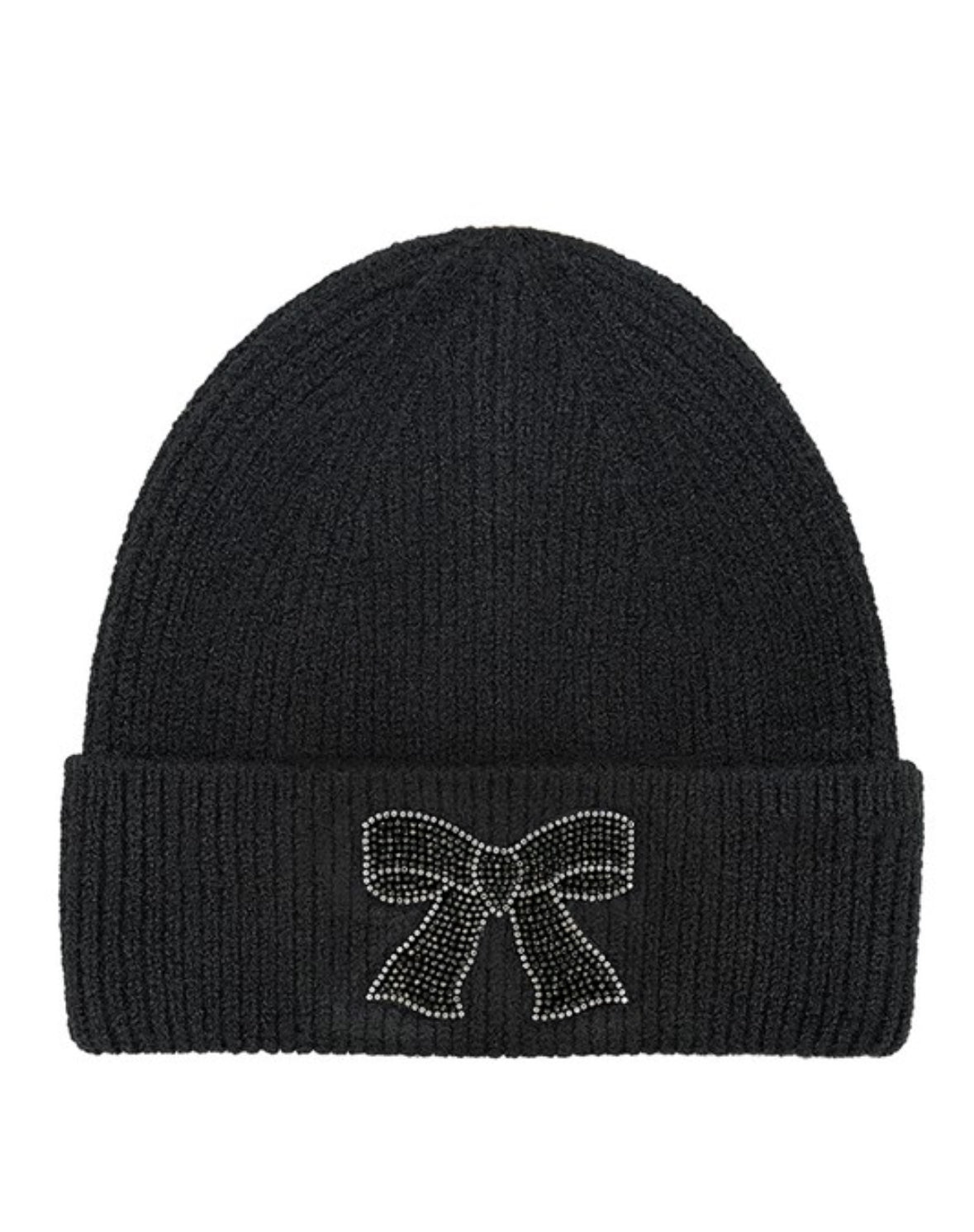 C.C Rhinestone Ribbon Embellishment Beanie