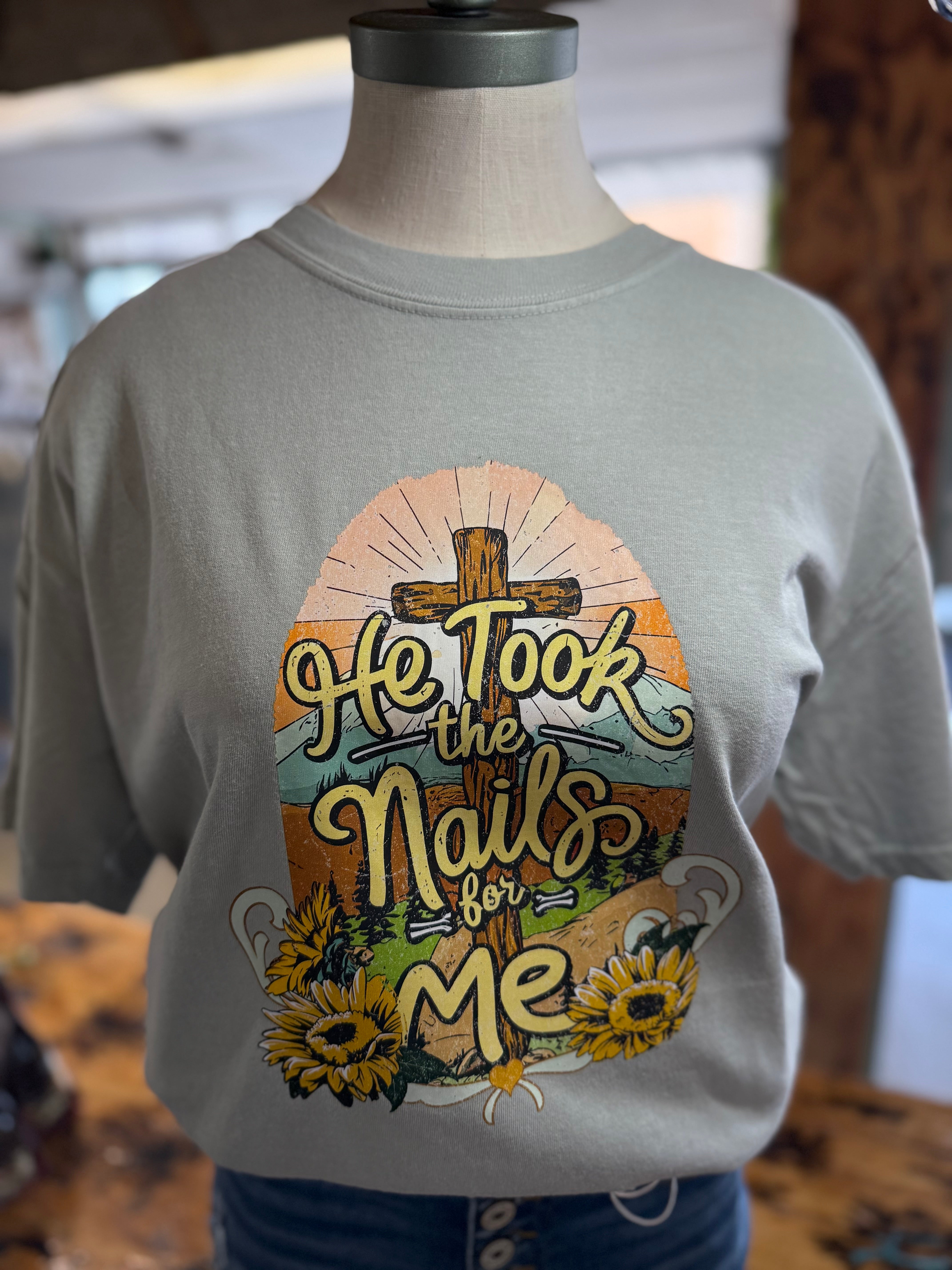 He took the Nails T-shirt